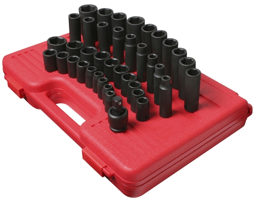 Sunex 2669  39 Piece 1/2" Drive Standard and Deep Metric Impact Socket Set