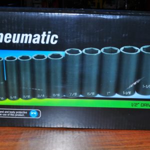 1/2"DR GREY PNEUMATIC I DEEP IMPACT SOCKET 13 PCS 7/16" to 1-1/4" GP 1312D