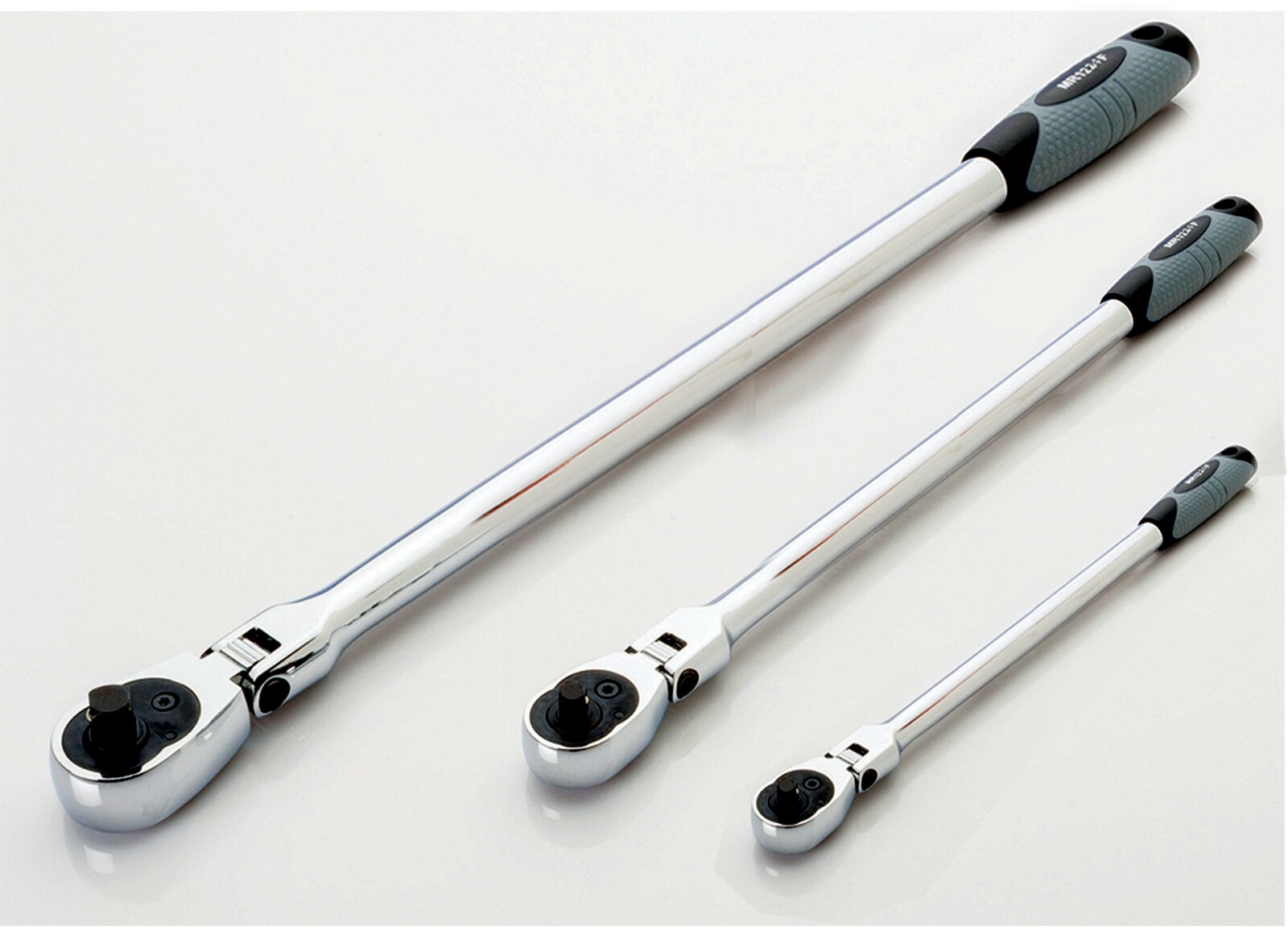 3 Piece Ratchet Set Flex Head Comfort Grip Extra-Long EZ RED EZRED MR482XLF