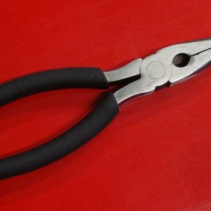 8" Long Nose Plier with side cutter and serrated Grip end