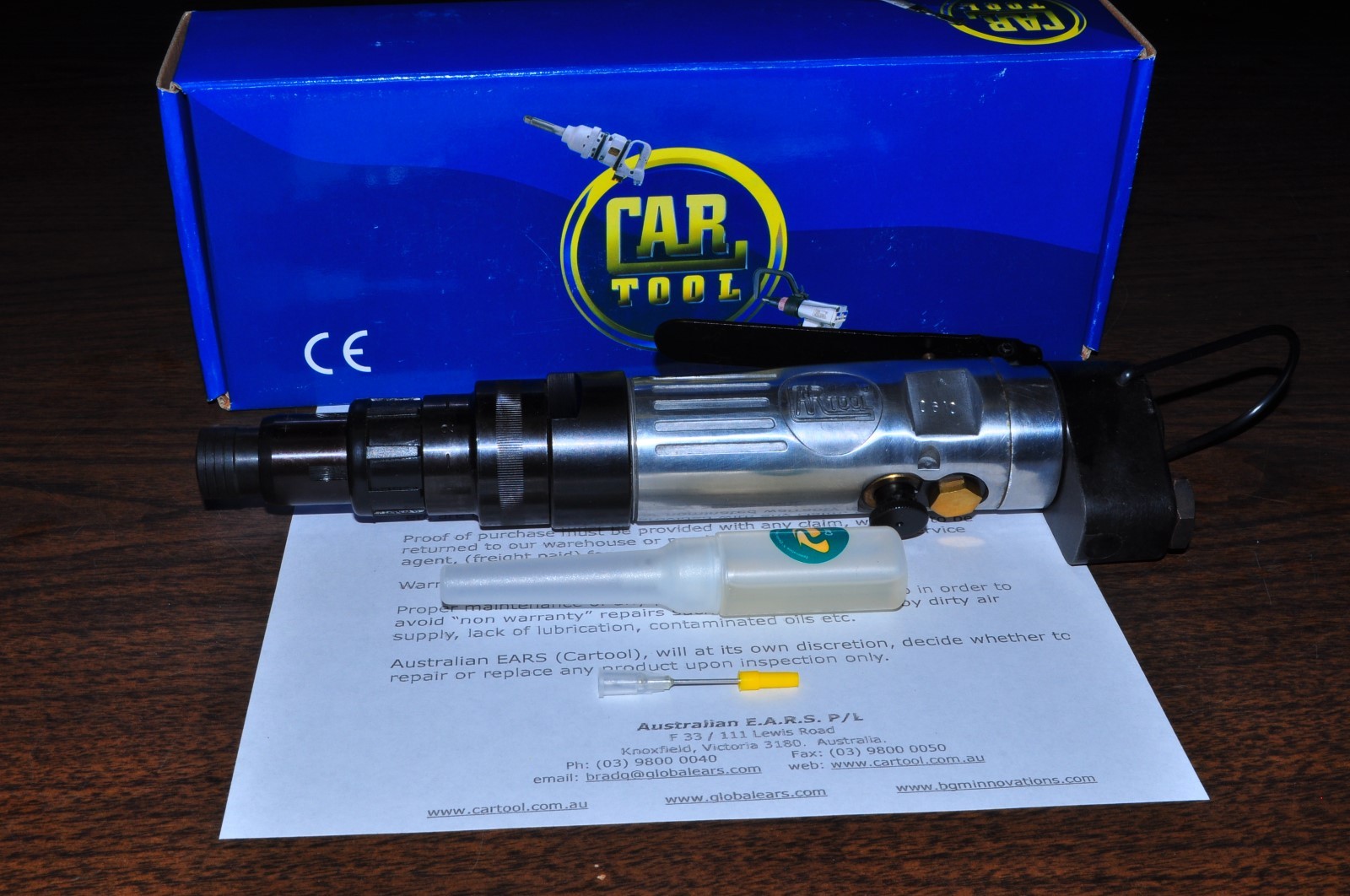 Air torque screw driver 1,800 rpm with 0,2,4,6,8,10 Torque adjuster Ears-8100