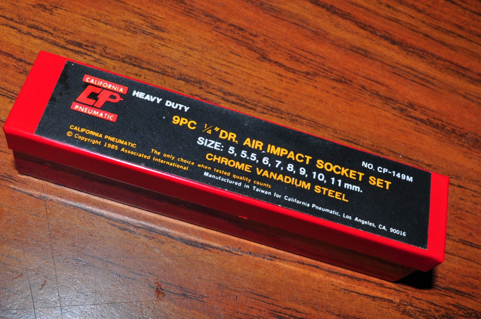 CP 149M IMPACT SOCKET 1/4 DR METRIC 5MM TO 11MM METAL CASE