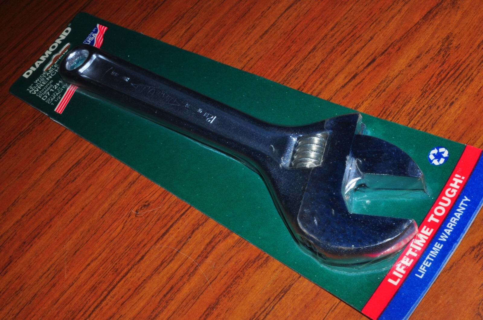Diamond D712H 12" Heavy Duty Adjustable Wrench Wide Open MADE IN USA