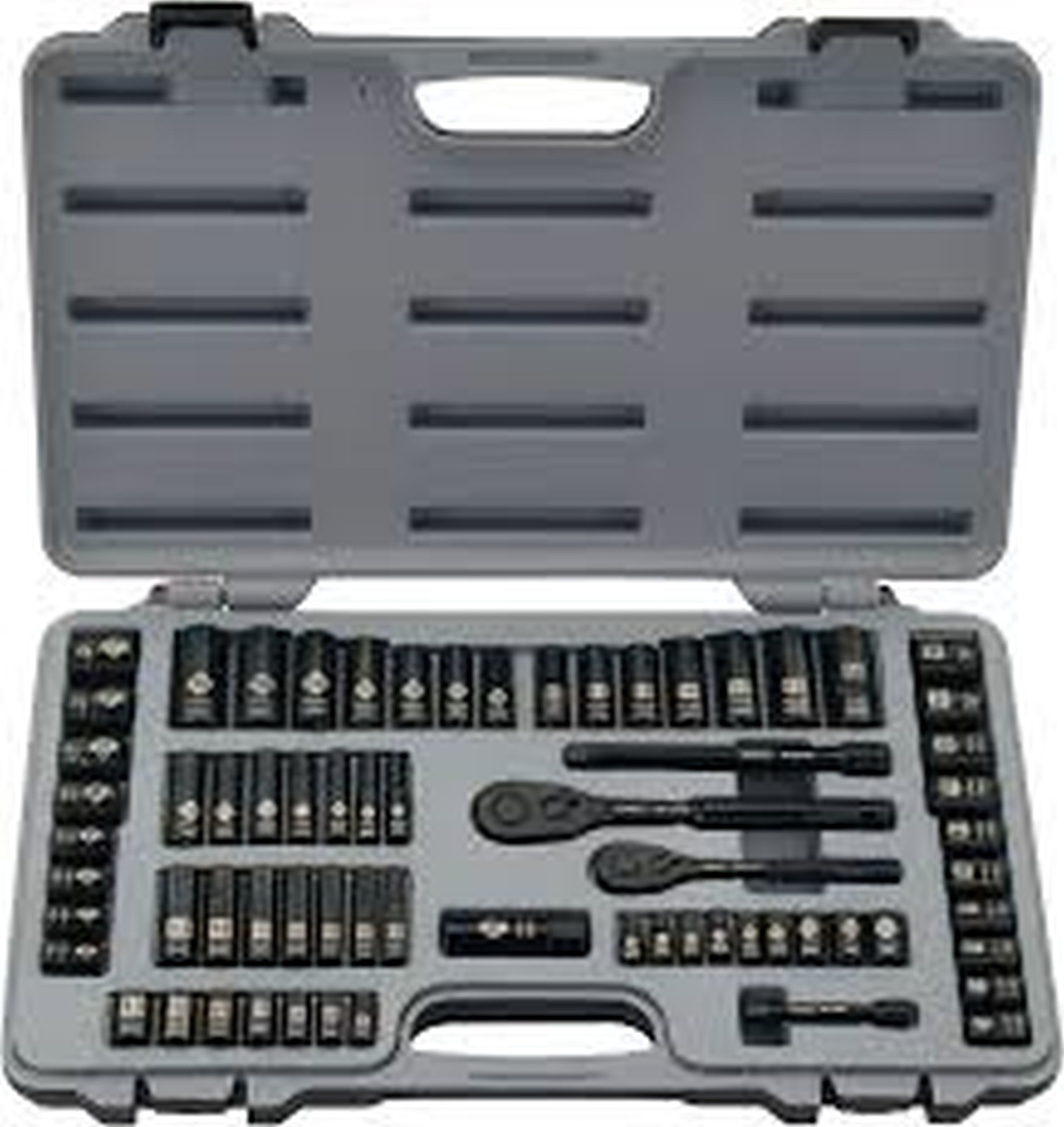 Fraction SAE & Metric.Deep&Shallow 59 Pcs Duo-Socket Set 3/8 Drive Grey 81659CRD - Image 6