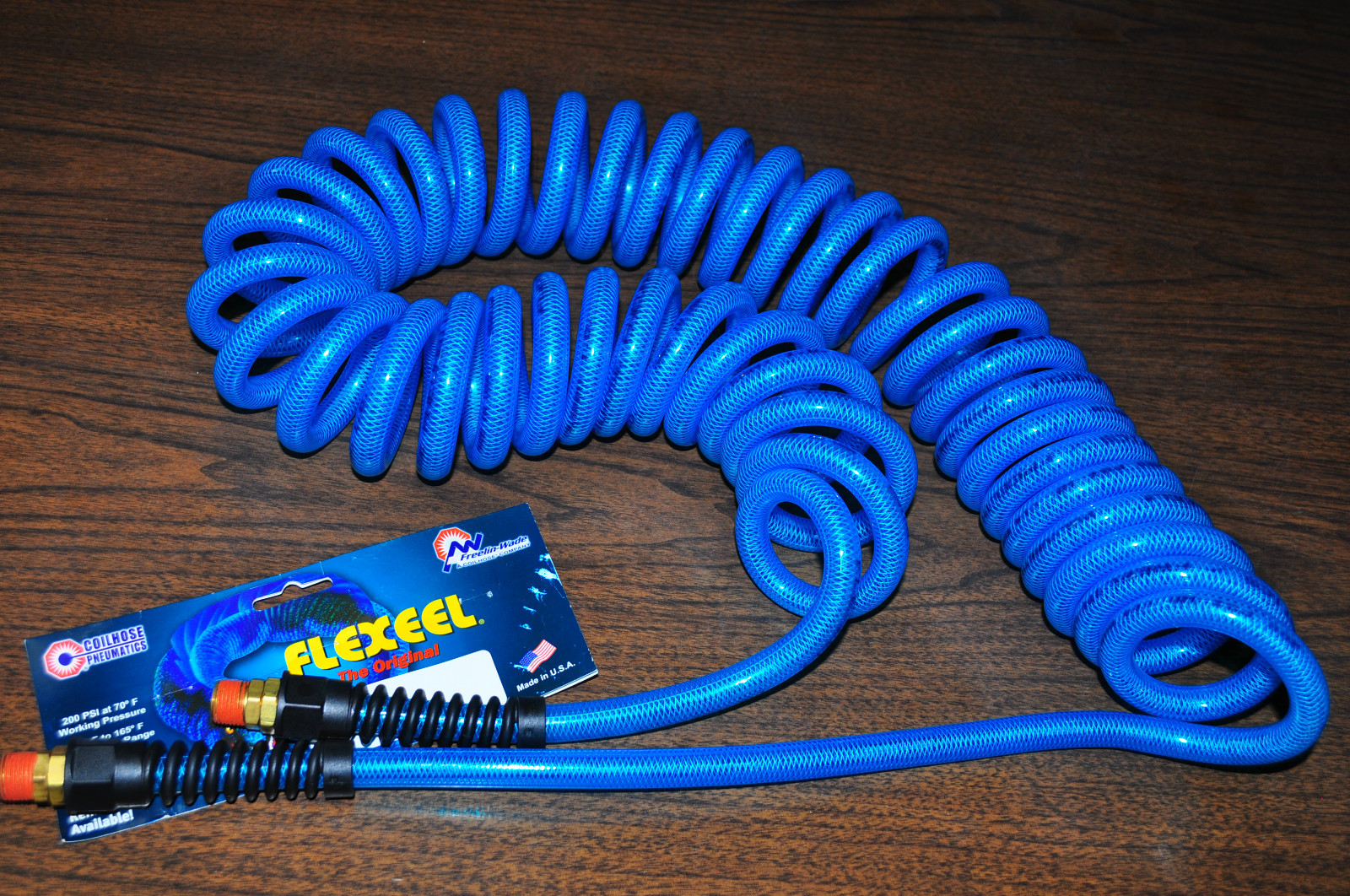 FreelinWade PUE38-30B-T Flex Coil hose 30Ft Reusable Swive reusable 3/8" NPT USA