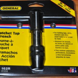 GENERAL 162R TAP WRENCH REVERSIBLE RATCHET T HANDLE  NO!2 TO !/2"TAP USA NEW