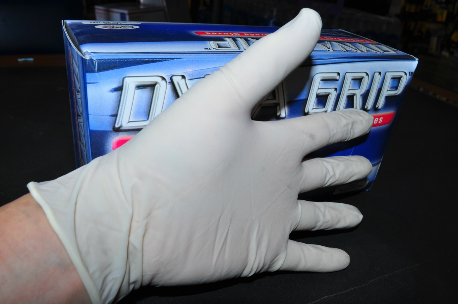 Gloves Dyna Grip Powder-Free Exam Grade Latex Disp Small100pk 8 Mil SAS 650-1001
