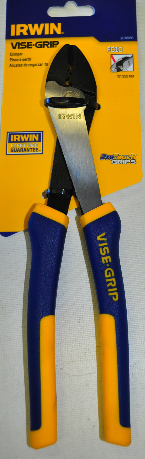 IRWIN VISE GRIP Wire Crimper with Cutter, 10" Long for 10-22 Awg wires.