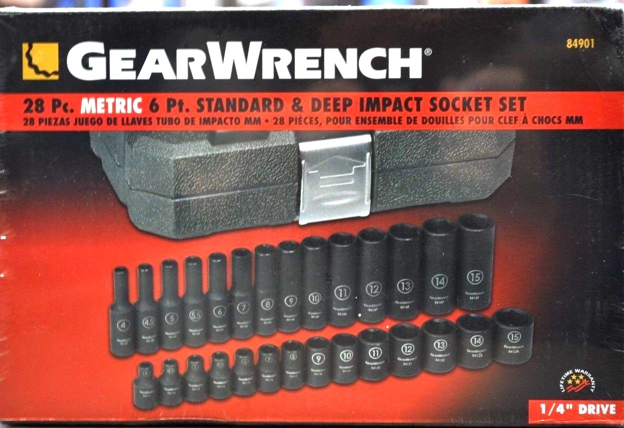 Impact metric Deep & Standard Socket 1/4" Drive 28 Pcs 4-15 mm Danaher KD 84901