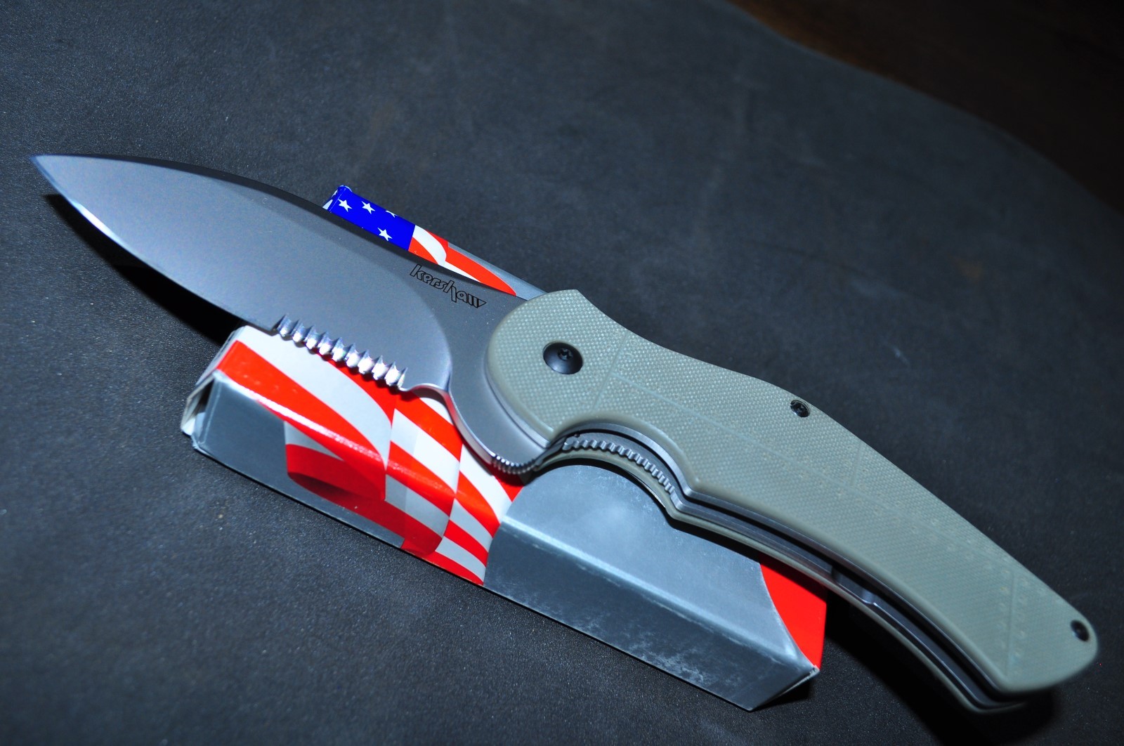 KERSHAW 1725ST SERRATTED JUNKYARD DOG II KNIFE GALYEAN DESIGN DATE: JUN 07 USA