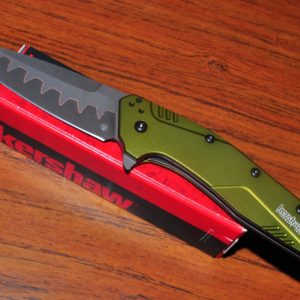 KERSHAW 1812 DIVIDEND KNIFE - OLIVE, COMPOSITE BOHLER N90 BLADE MADE IN USA