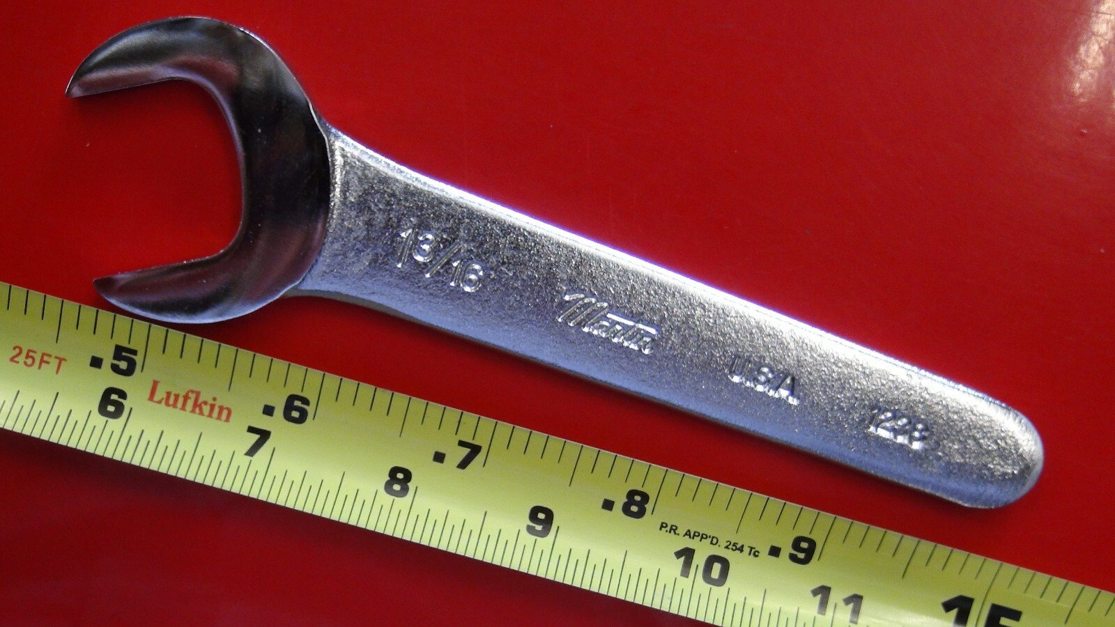 Martin 1238 Short Thin Pattern Service Wrench size 1-3/16" inch Made in USA