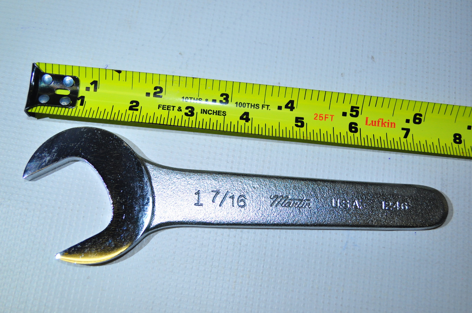 Martin 1246 Short Thin Pattern Service Wrench size 1-7/16" inchThickness 6mm USA