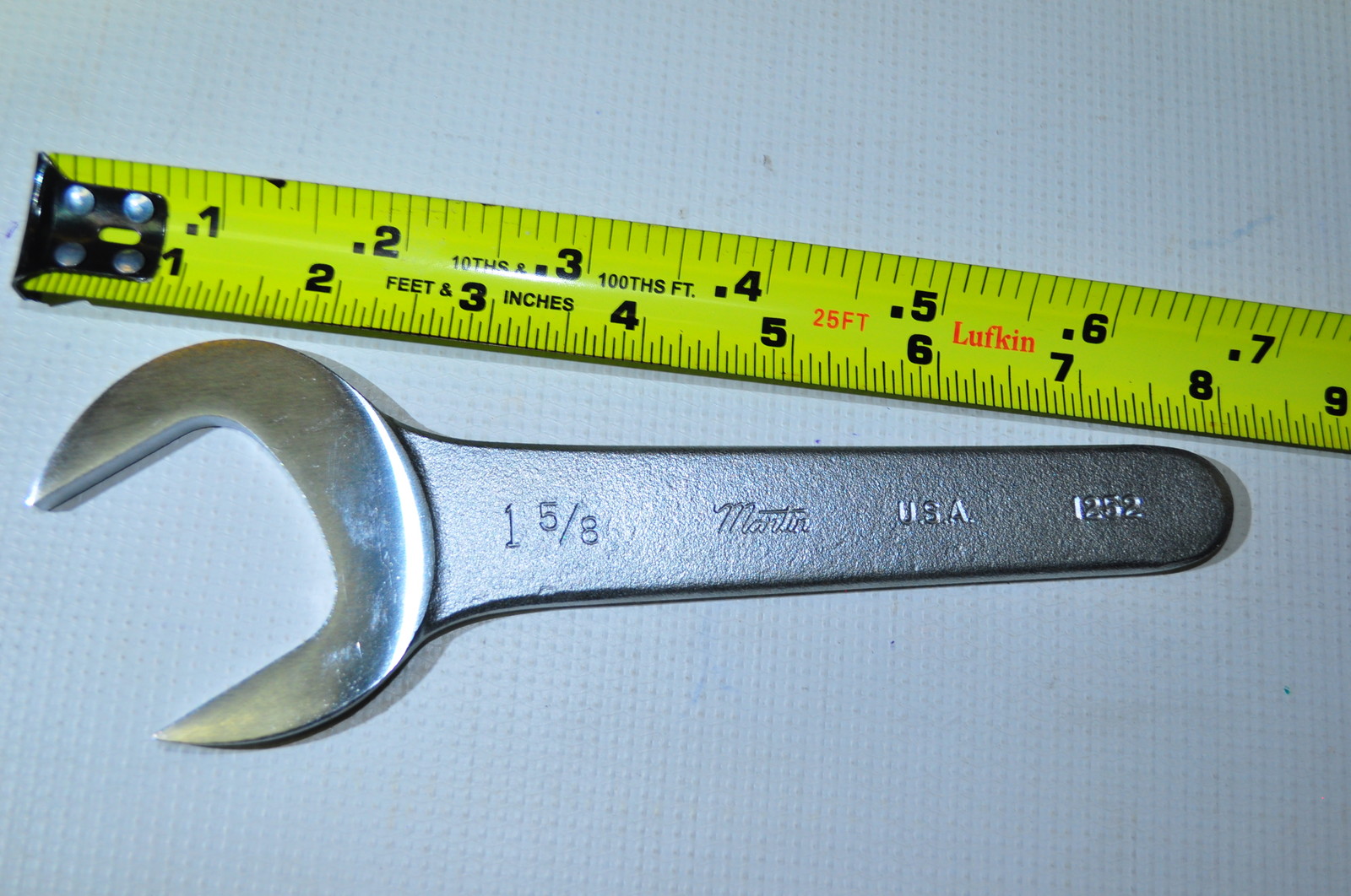 Martin 1252 Short Thin Pattern Service Wrench size 1-5/8" inchThickness 6mm USA