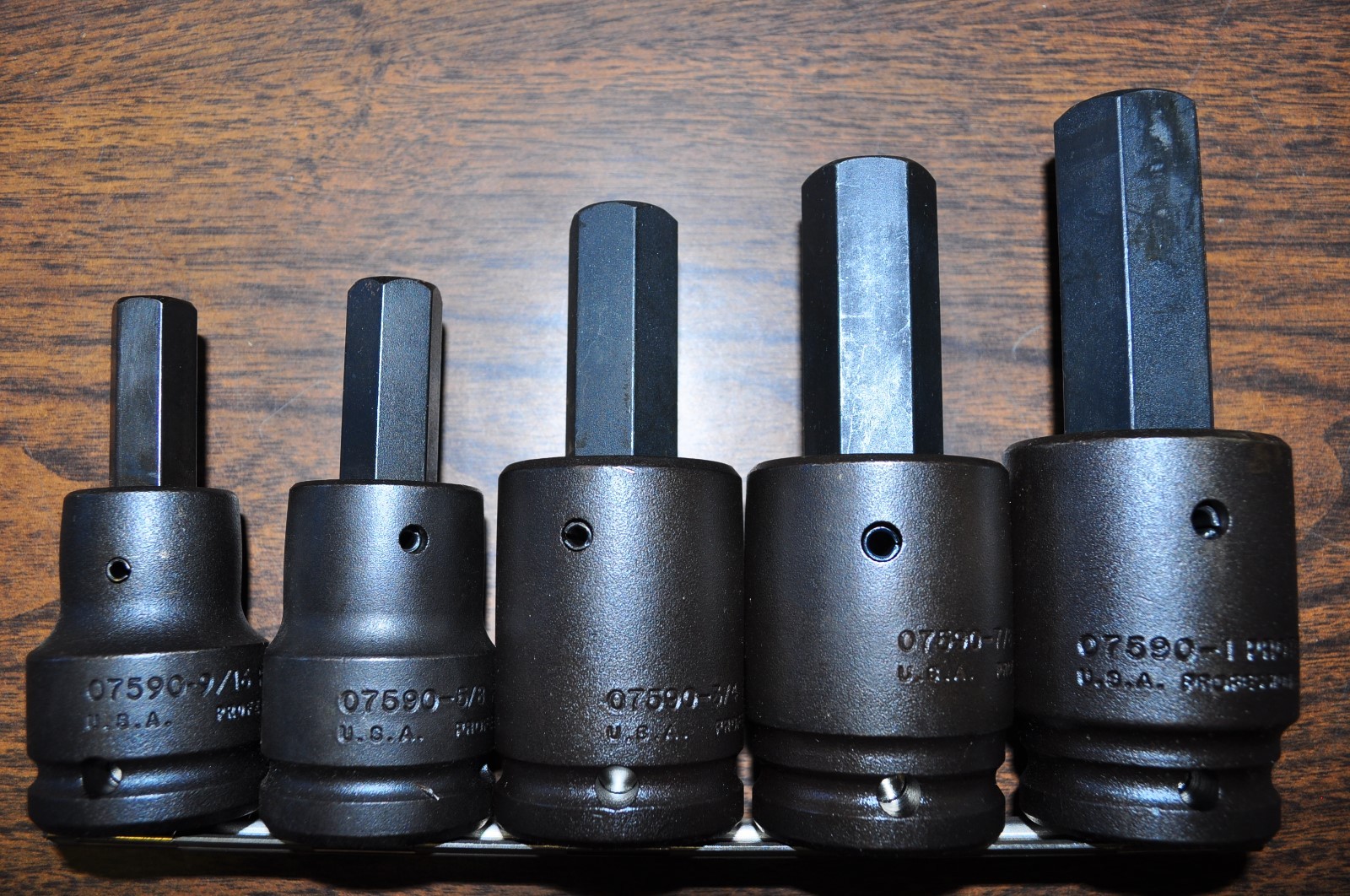 Proto® 5 pcs 3/4"Dr Impact Hex Bit Socket- 9/16",5/8",3/4",7/8" & 1" Made In USA