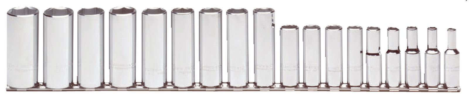 Proto® J52203 3/8" Dr 18 Pcs Metric Deep Socket Set -6 Point 6-23mm  Made In USA