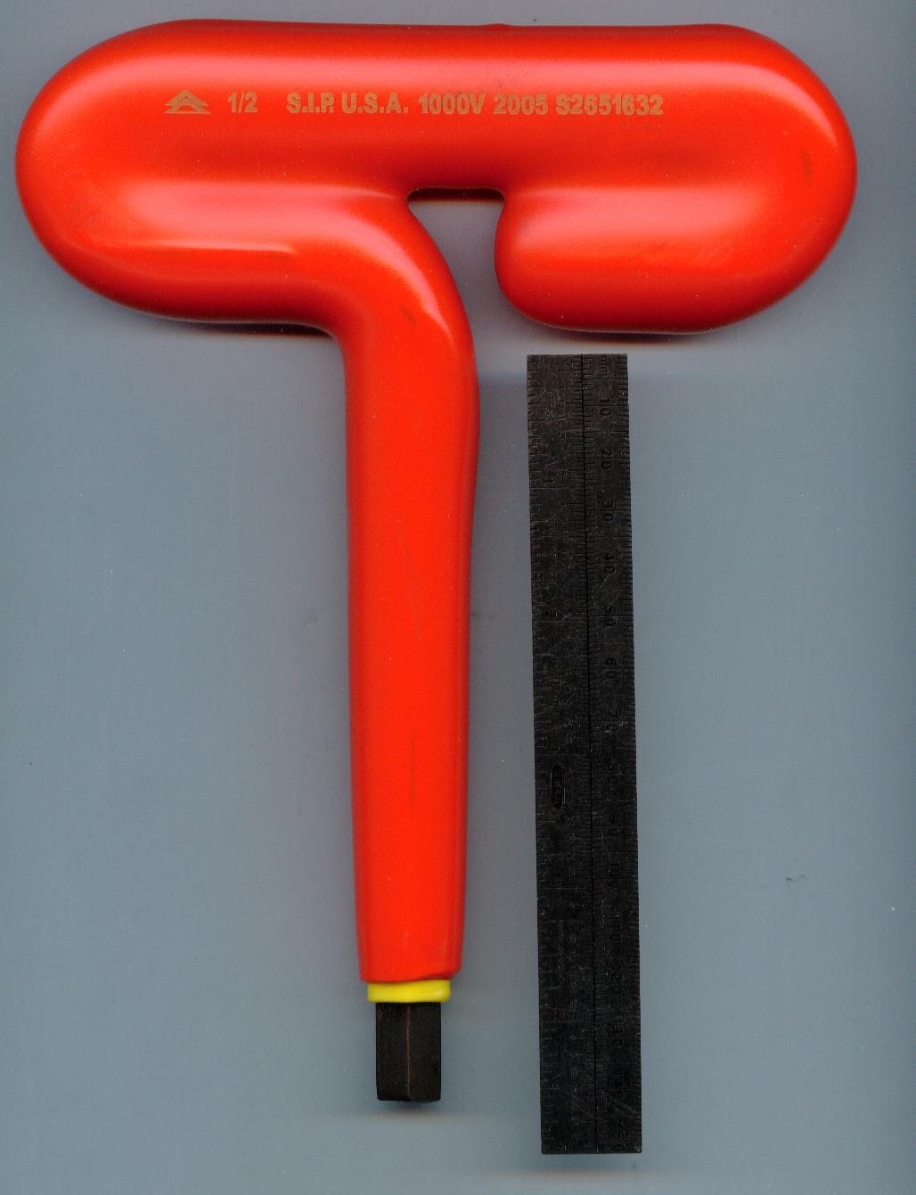 S.I.P. 1000V Insulated T Handle 1/2" Hex key Driver