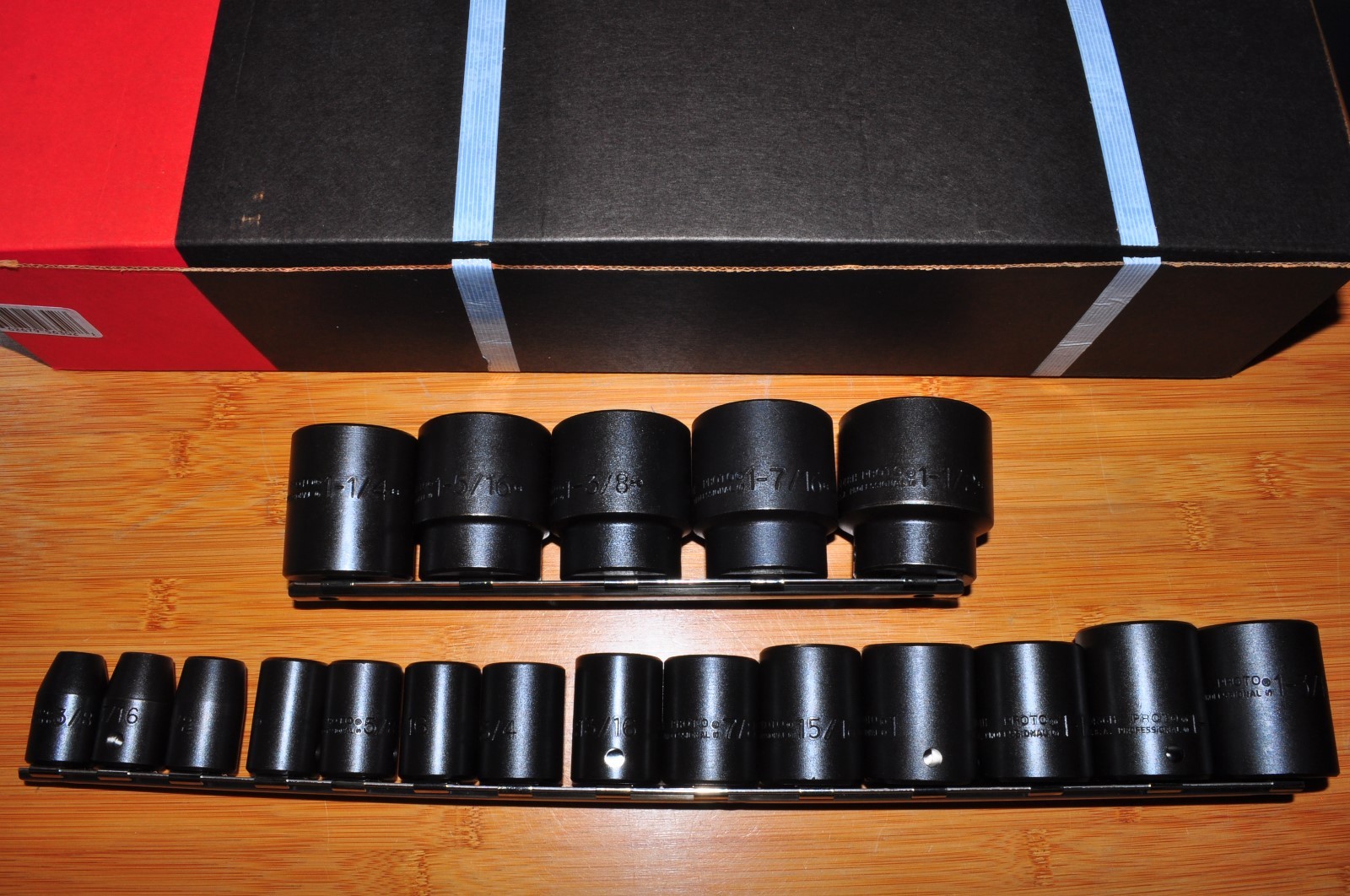 Stanley Proto J74106 19 Piece 6 Point 1/2" Drive Impact Socket Set 3/8"to1-1/2"