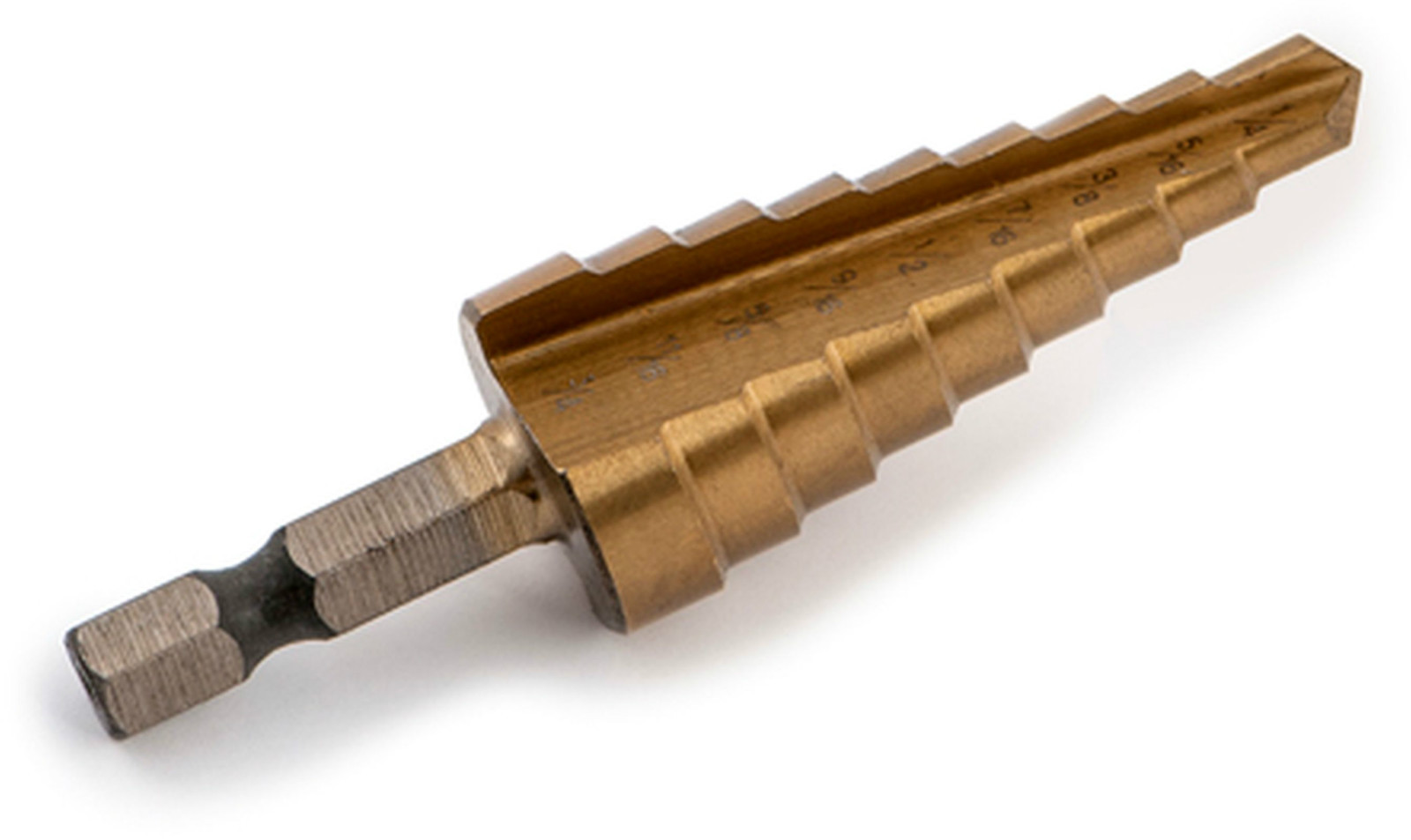 TITAN 16504 #3 -1/4in x 3/4in Step Drill Bit Quick Hex shank