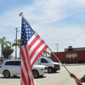 US FLAG SET AMERICAN FLAG 3 ft by 5 ft  w/ 6 ft Pole MADE IN USA Brand new !!!