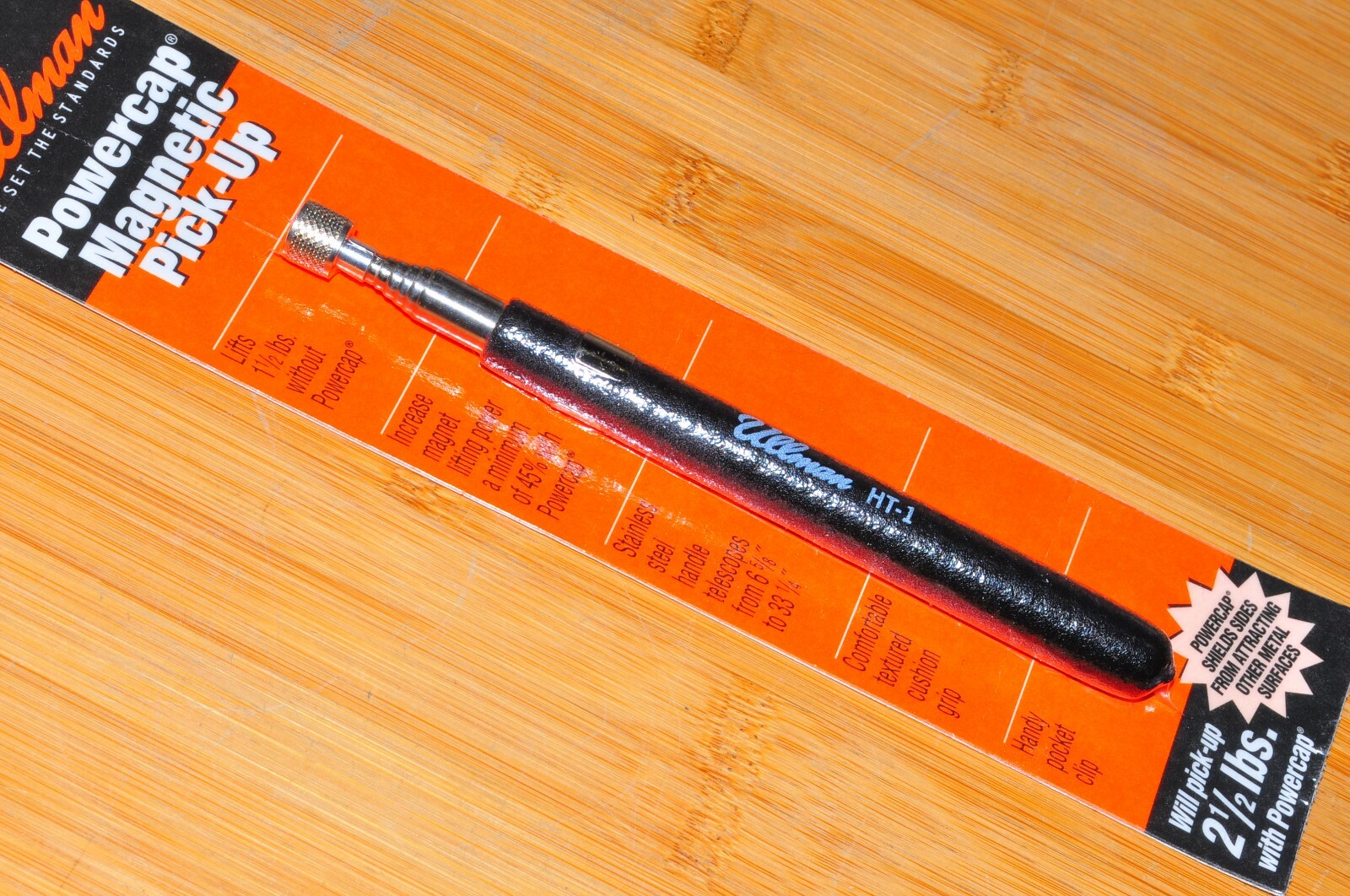 Ullman Devices HT-1 Magnetic Pick-Up Tool with Powercap®  2-1/2Lb Power USA made
