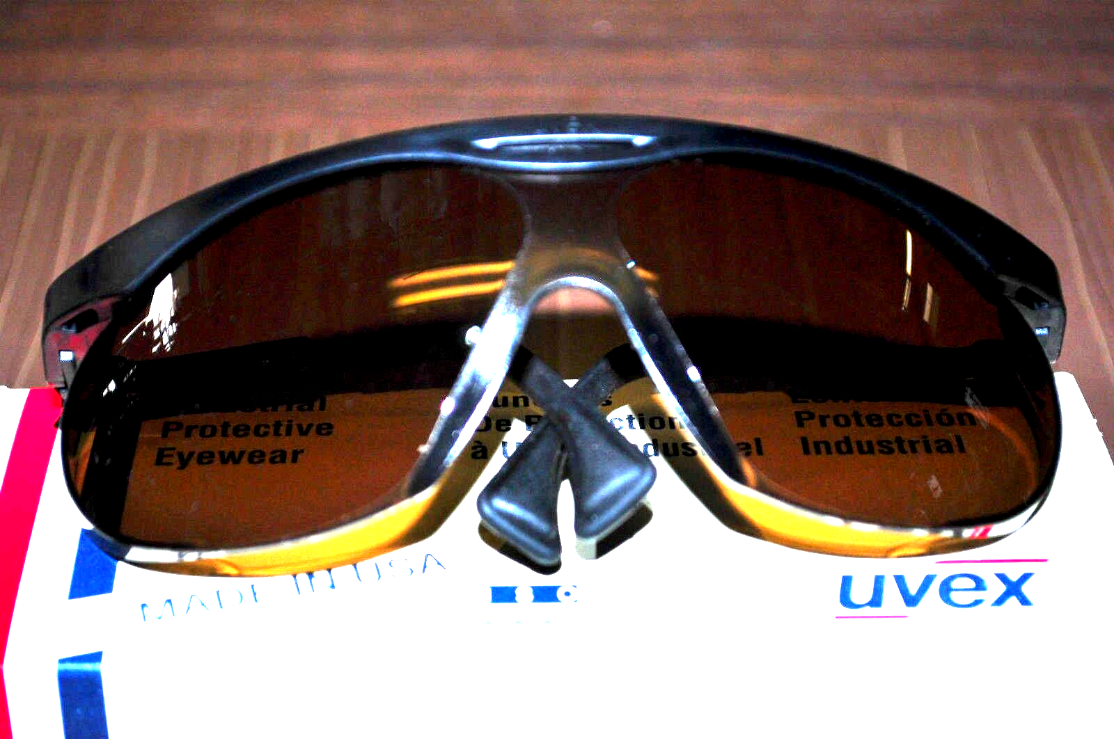 Uvex Eyewear Safety Glasses Skyper S1901 Black Frame Espresso lens Made in USA
