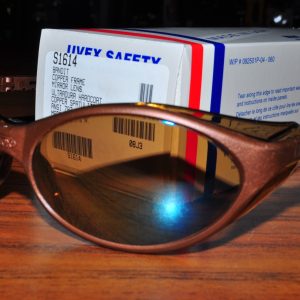 Uvex S1614 Bandit Safety Eyewear Glass Wrap around Copper Frame Mirror Lens  USA
