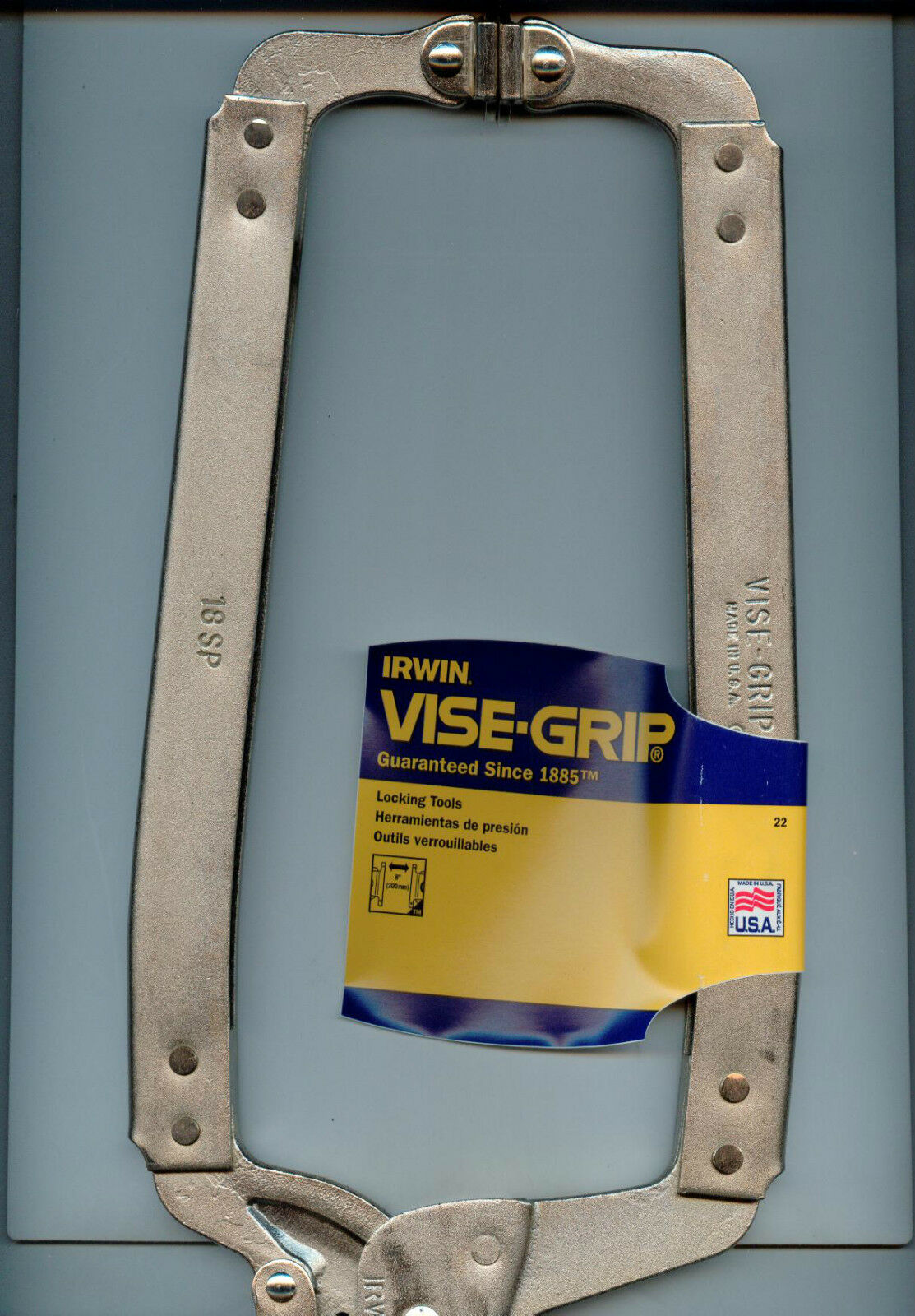 Irwin Vise Grip 18SP 18"long reach Locking C Clamp plier with Swivel Pads, 