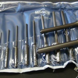 12 Piece Roll Pin Pilot Punch Set1/16" to 1/2" Mayhew 62254 Made in USA