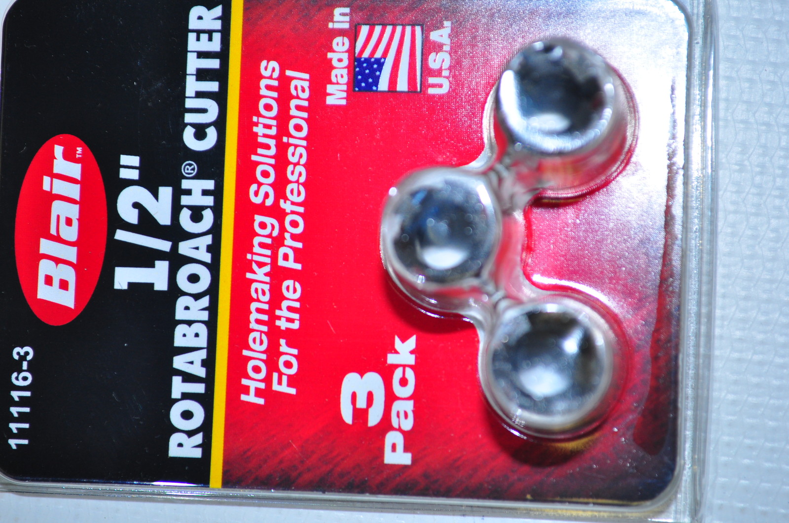 BLAIR 11116-3  1/2" "11,000 Series" Rotobroach Cutters-3 packs.Made in USA