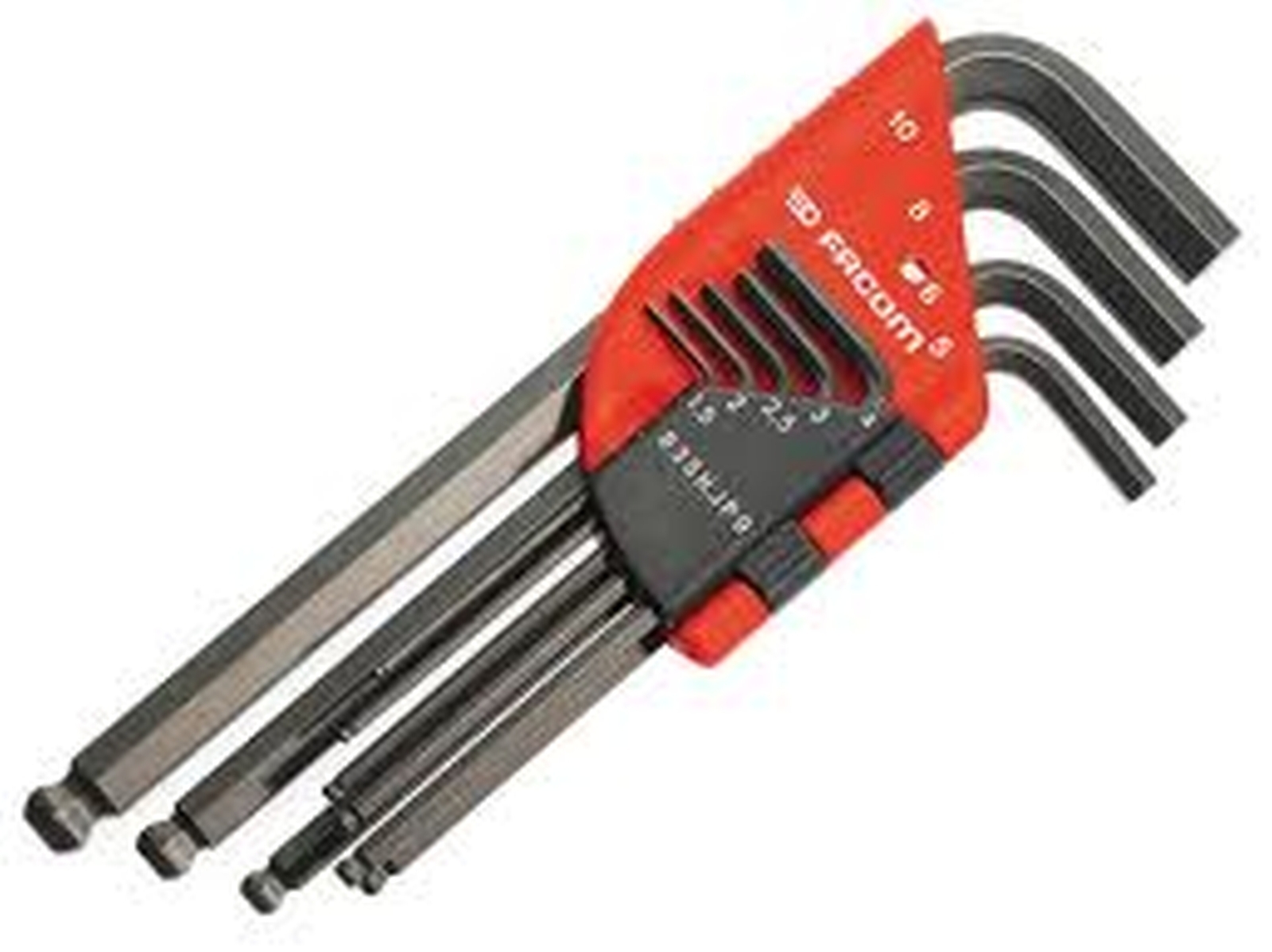 Facom 83SH.JP9 Round Ball Head Hex Key Set 1.5mm  to 10mm L key France.