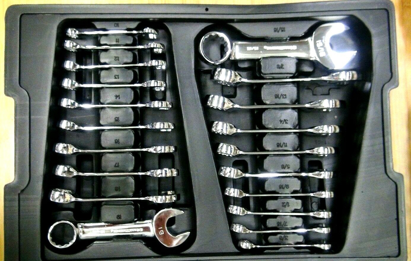GearWrench 20 pcs SAE/METRIC Stubby Fixed Combination Wrench set 81903
