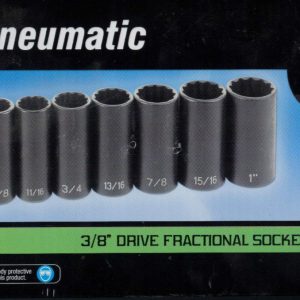 Grey Pneumatic (1202D) 12 Point , 3/8"Dr Deep Impact Sae Socket set!