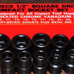 IMPACT SOCKET 11pc 1/2 INCH DR DRIVE METRIC IMPACT SOCKET 10 MM to 24 MM JAPAN!