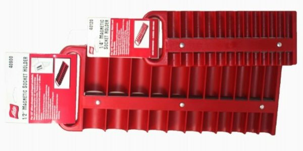 LISLE RED MAGNETIC SOCKET HOLDER 1/4" AND 1/2"  LISLE 40900 & 40120