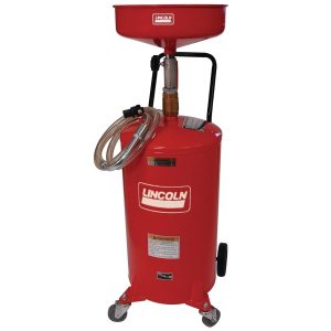 Lincoln 3601 Lubrication Pressurized 18 Gallon Portable Fluid Drain Tank 14"Bowl