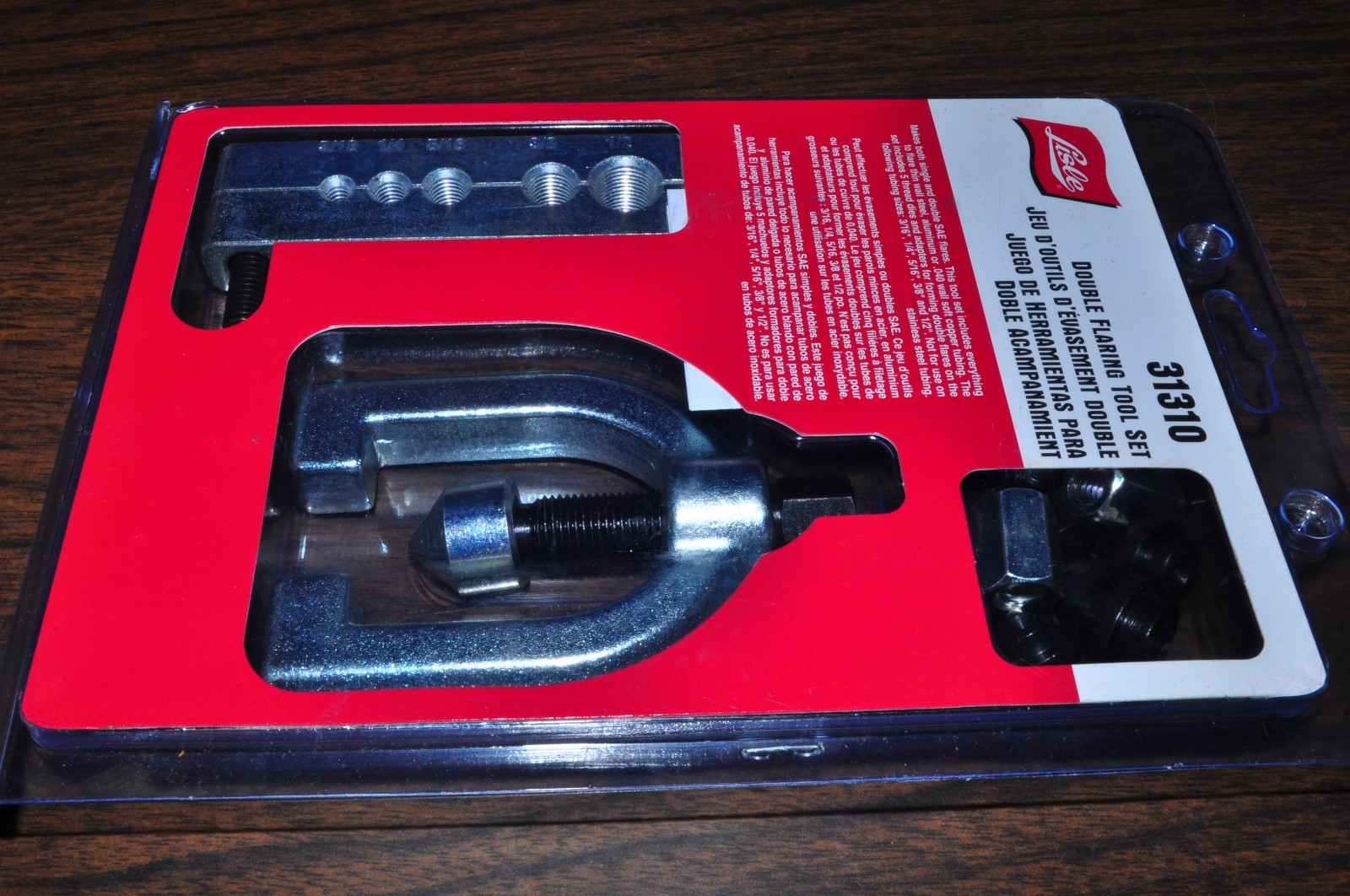 Lisle 31310 Double Flaring Tool Set Makes Both Single and Double SAE