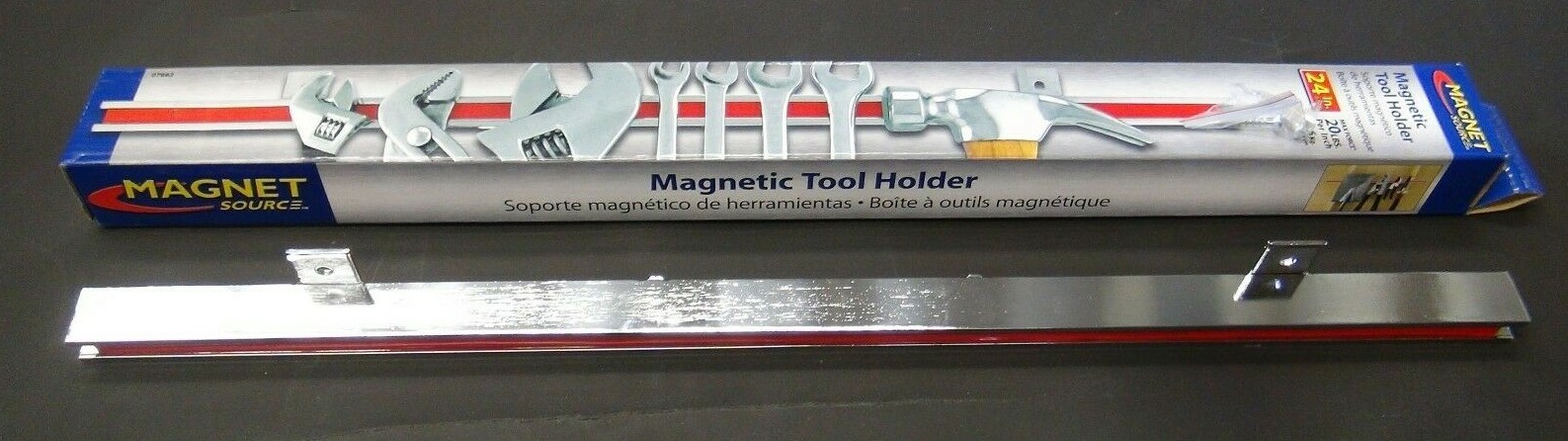 Magnetic Tool Holder Tool Bar 24 In long Nickel-plated Master Magnet 07662