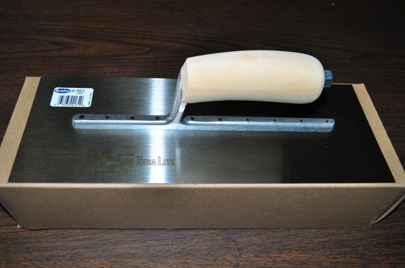 Marshalltown MXS13  13 X 5 Finishing Trowel Curved Wood Handle Original from USA