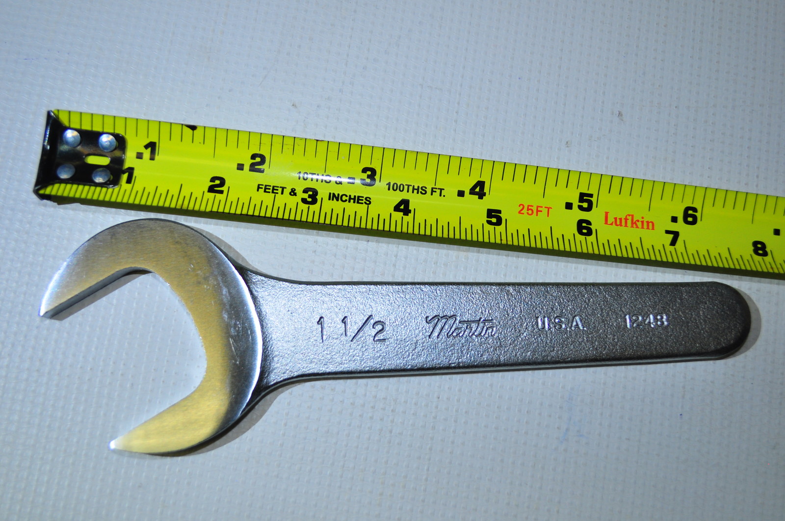 Martin 1248 Short Thin Pattern Service Wrench size 1-1/2"" inchThickness 6mm USA