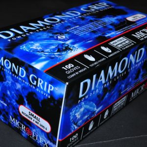 Microflex Diamond Grip MF-300 Latex Gloves Disposable Exam Grade 100 Pcs Small