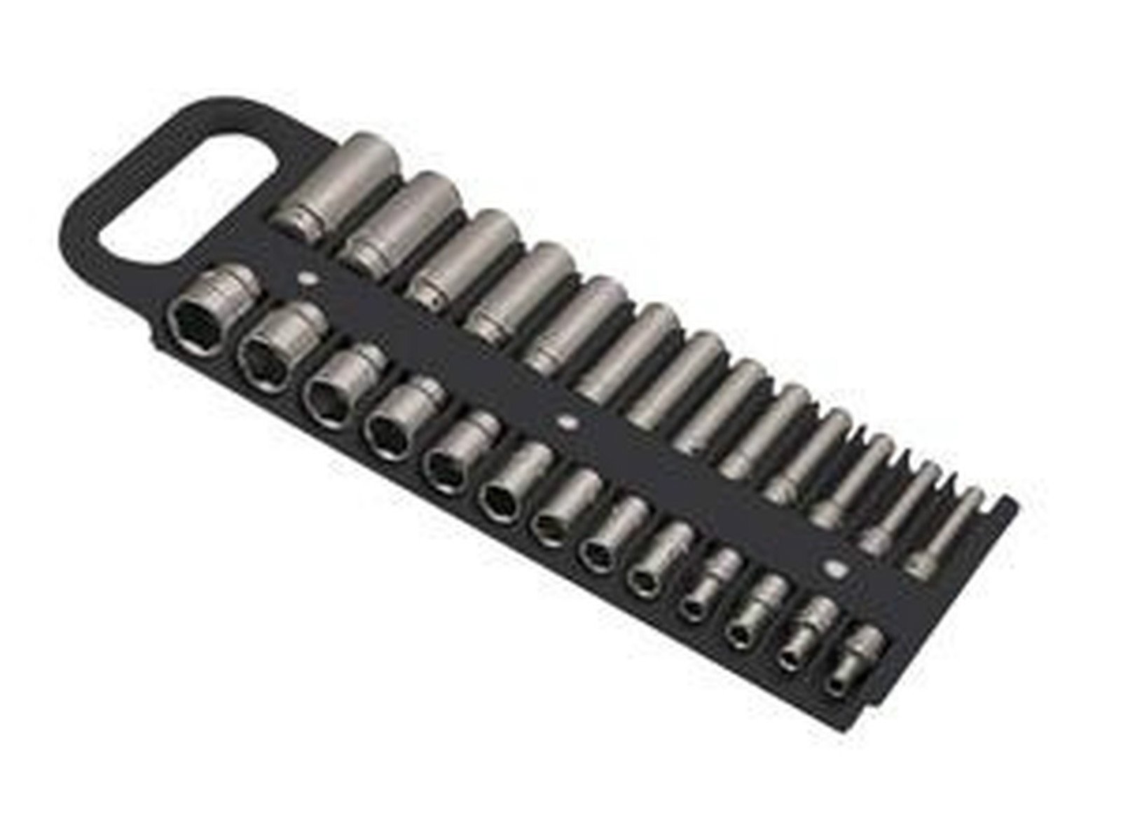 PLASTIC 1/4" DR DRIVE MAGNETIC SOCKET ORGANIZER STORAGE RACK HOLDER TRAY TOOLGRN
