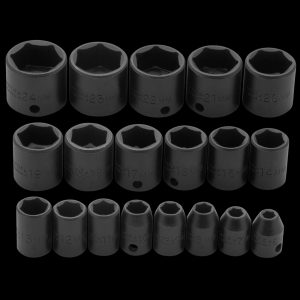 PROTO® 3/8" DRIVE 19 PIECE METRIC IMPACT SOCKET SET - 6 POINT 6-24 MM # J72206