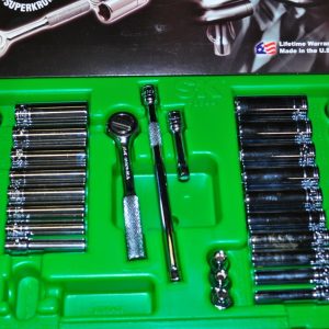 SK 91844 1/4 Dr 44 Pcs 6 Point Std & Deep, Metric & SAE Socket Set Old SK Logo