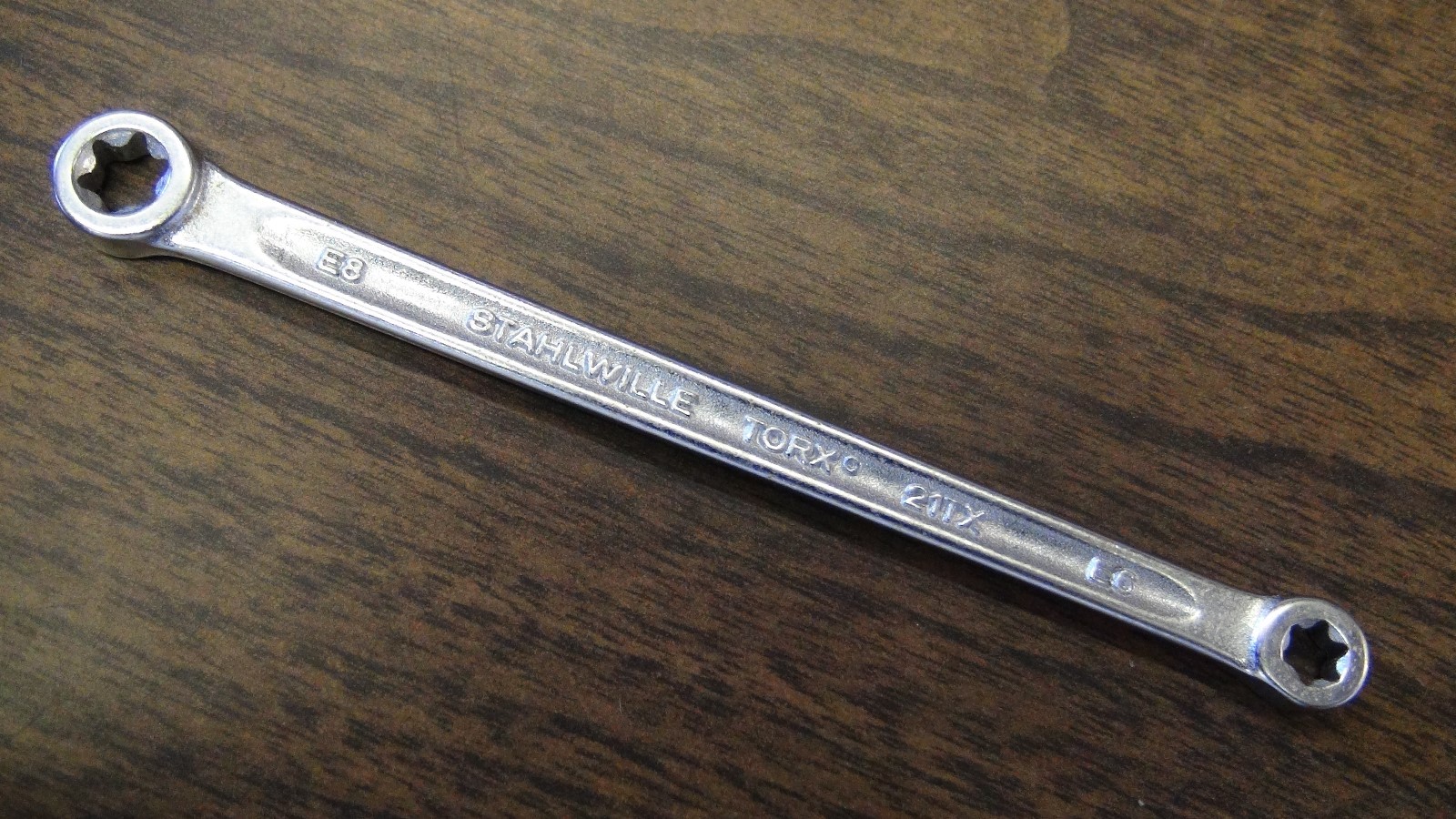 Stahlwille 21TX-E6 X E8 Steel Female Torx Double Ended Ring Spanners, E6 x E8