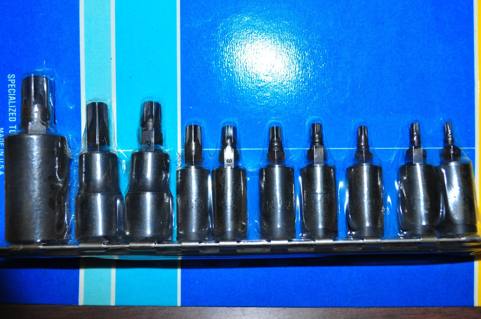 TORX IMPACT TAMPER RESISTANT BIT & HOLDER SET T10 TO T55 10 PCS VIM VT6000 USA