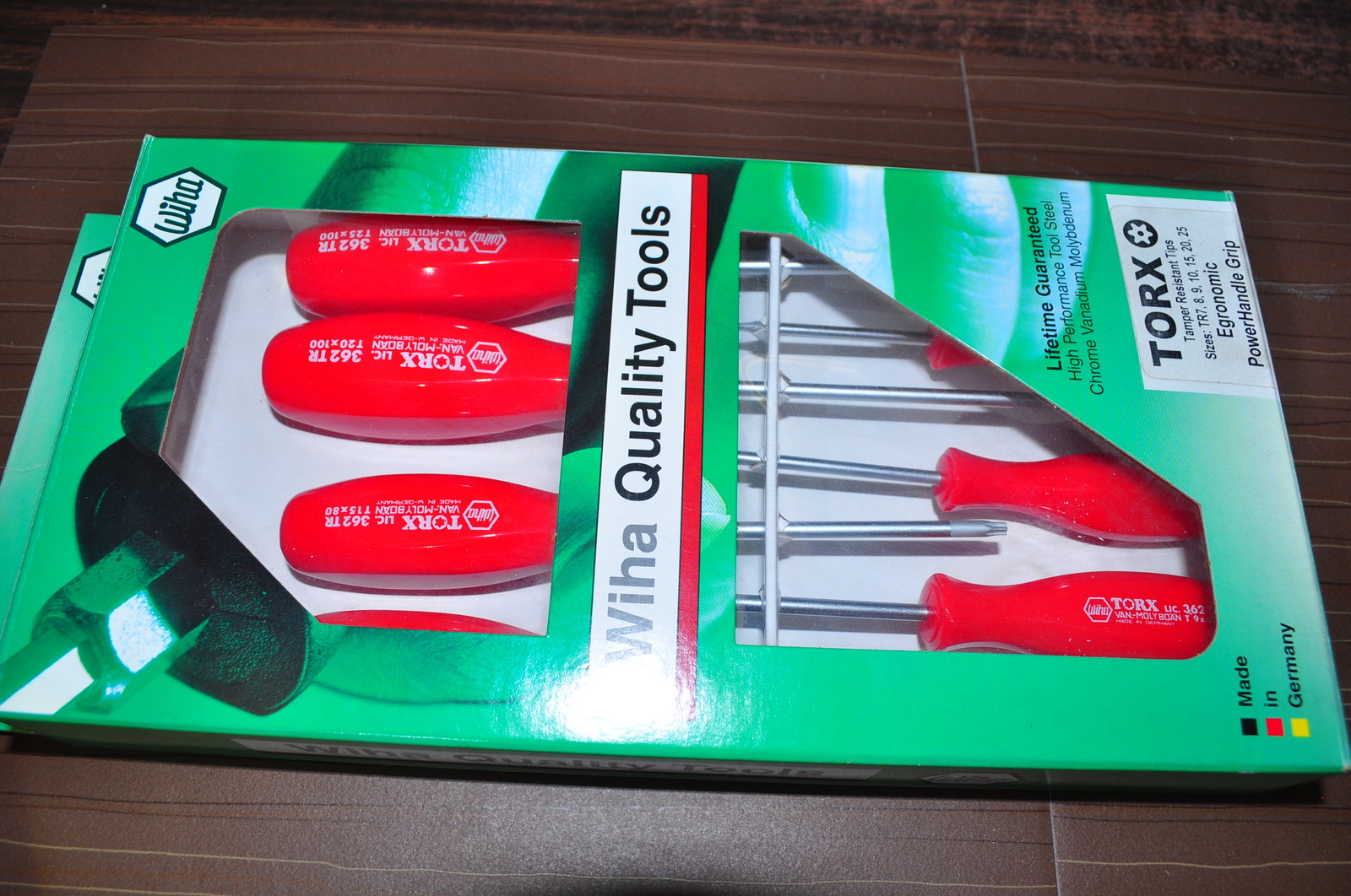 Wiha Tamper Resistant Tips TR7 toTR25 Egronomic Power Handle Grip 7 Pcs Driver G
